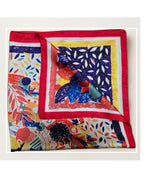 Floral Art Faux Silk Scarf