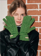 Premium 100% Australian Wool Cable Knit Gloves
