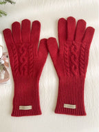 Premium 100% Australian Wool Cable Knit Gloves