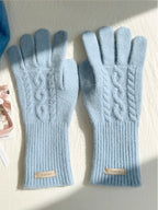 Premium 100% Australian Wool Cable Knit Gloves