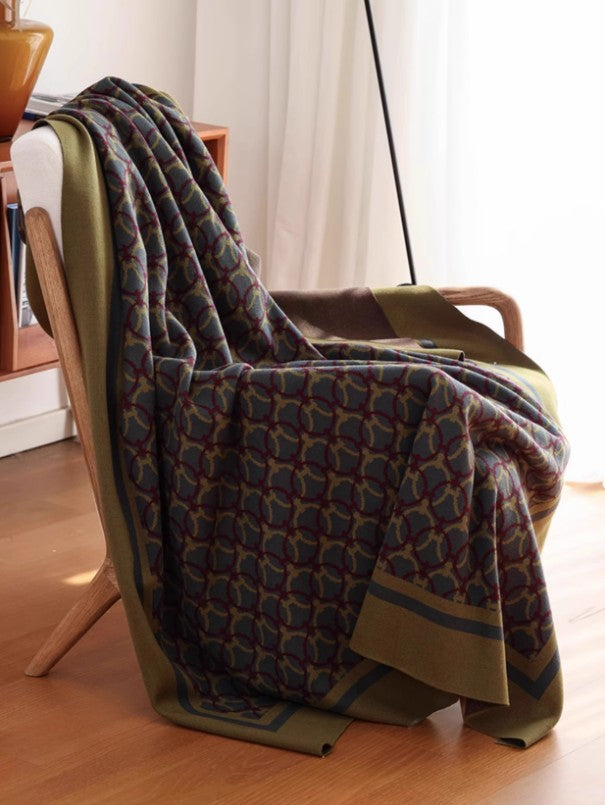 Old Money Aesthetic Designer Sofa Throw