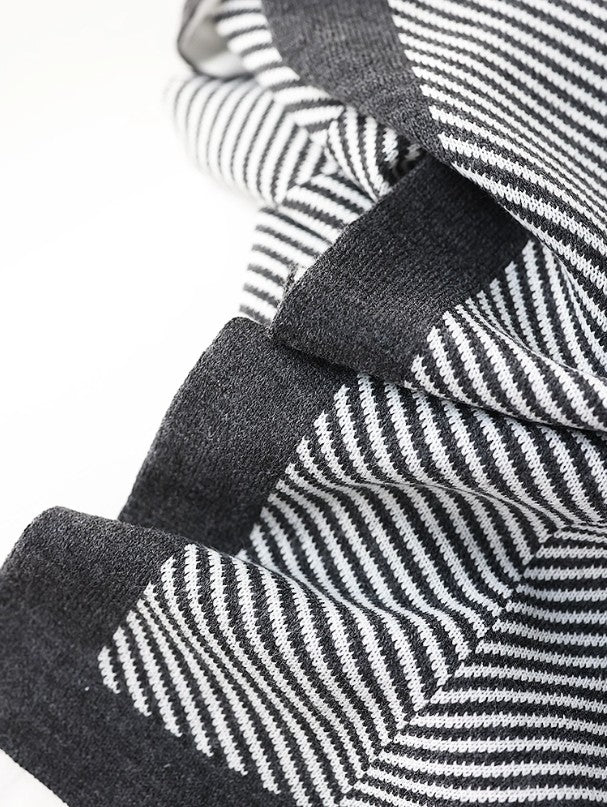 Modern Nordic Herringbone Knit Blanket