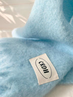 Elegant Iceland Blue Mohair Blend Scarf
