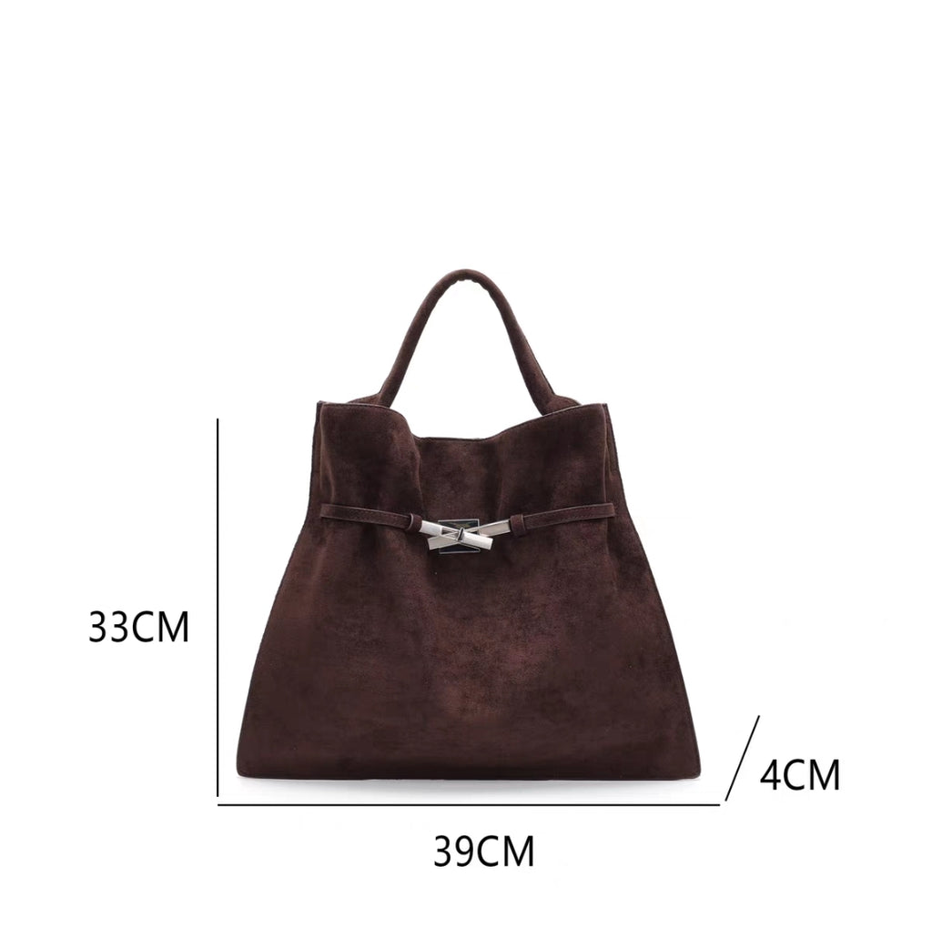 Suede-Style Hand & Underarm Tote Bag