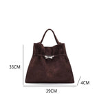 Suede-Style Hand & Underarm Tote Bag