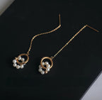 Eternal Connection Pearl Chain Earrings
