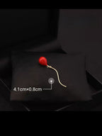 Red Balloon Collar Brooch Pin