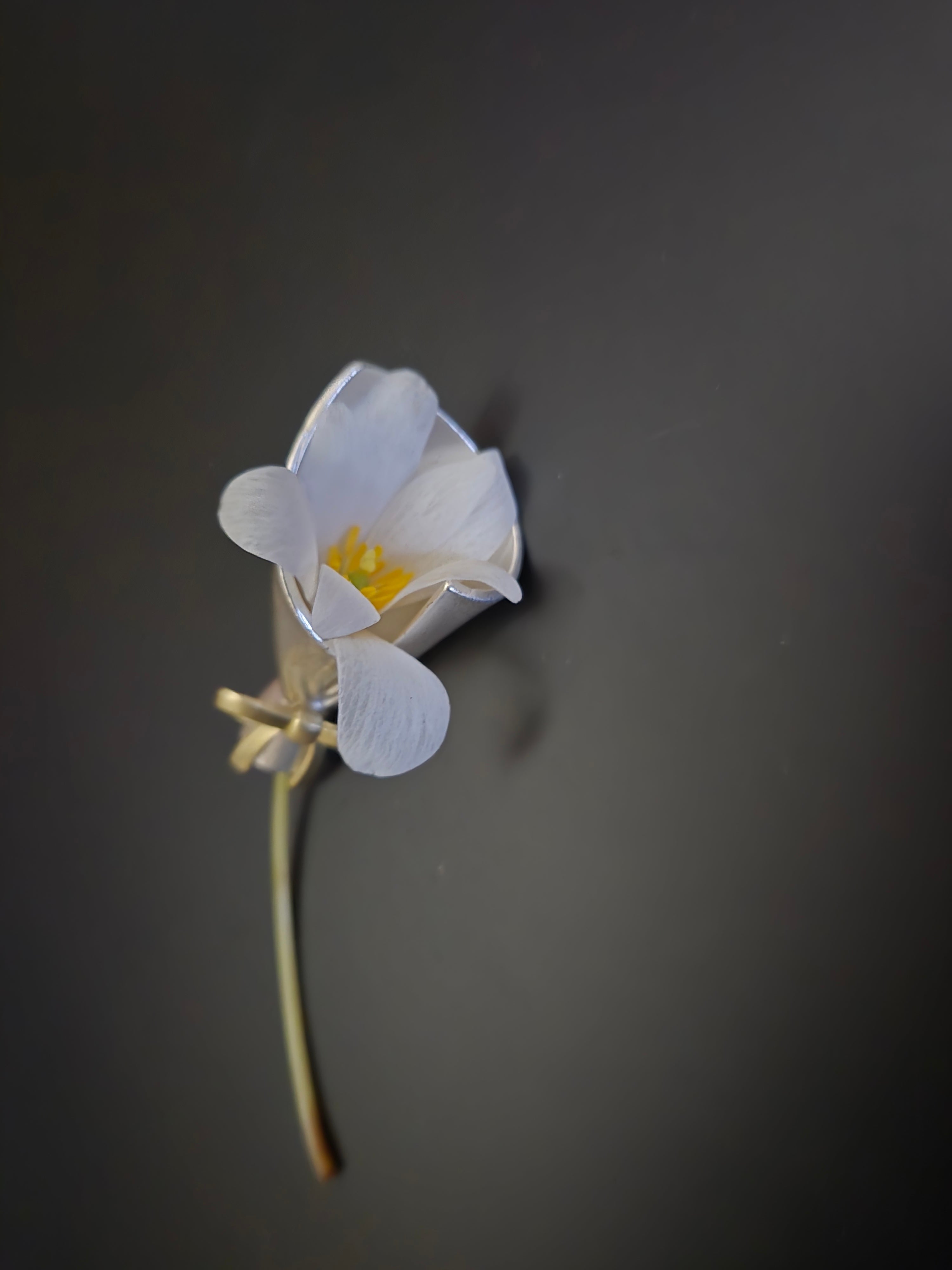 Elegant Bloom Brooch – Minimalist Floral Holder Pin
