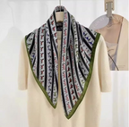 Elegant Horse Print Silk-Feel Scarf