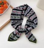 Elegant Horse Print Silk-Feel Scarf