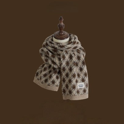 Classic Argyle Knit Scarf Collection