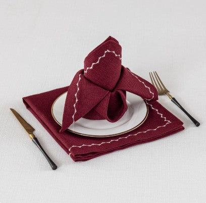 Elegant Cotton-Linen Feel Napkin (Set of 4 or 6)