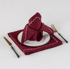 Elegant Cotton-Linen Feel Napkin (Set of 4 or 6)