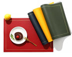 Easy-Care Square Faux Leather Placemats (Set of 4 or 6)