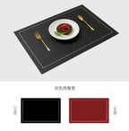 Easy-Care Square Faux Leather Placemats (Set of 4 or 6)