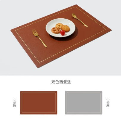Easy-Care Square Faux Leather Placemats (Set of 4 or 6)