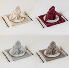 Elegant Cotton-Linen Feel Napkin (Set of 4 or 6)